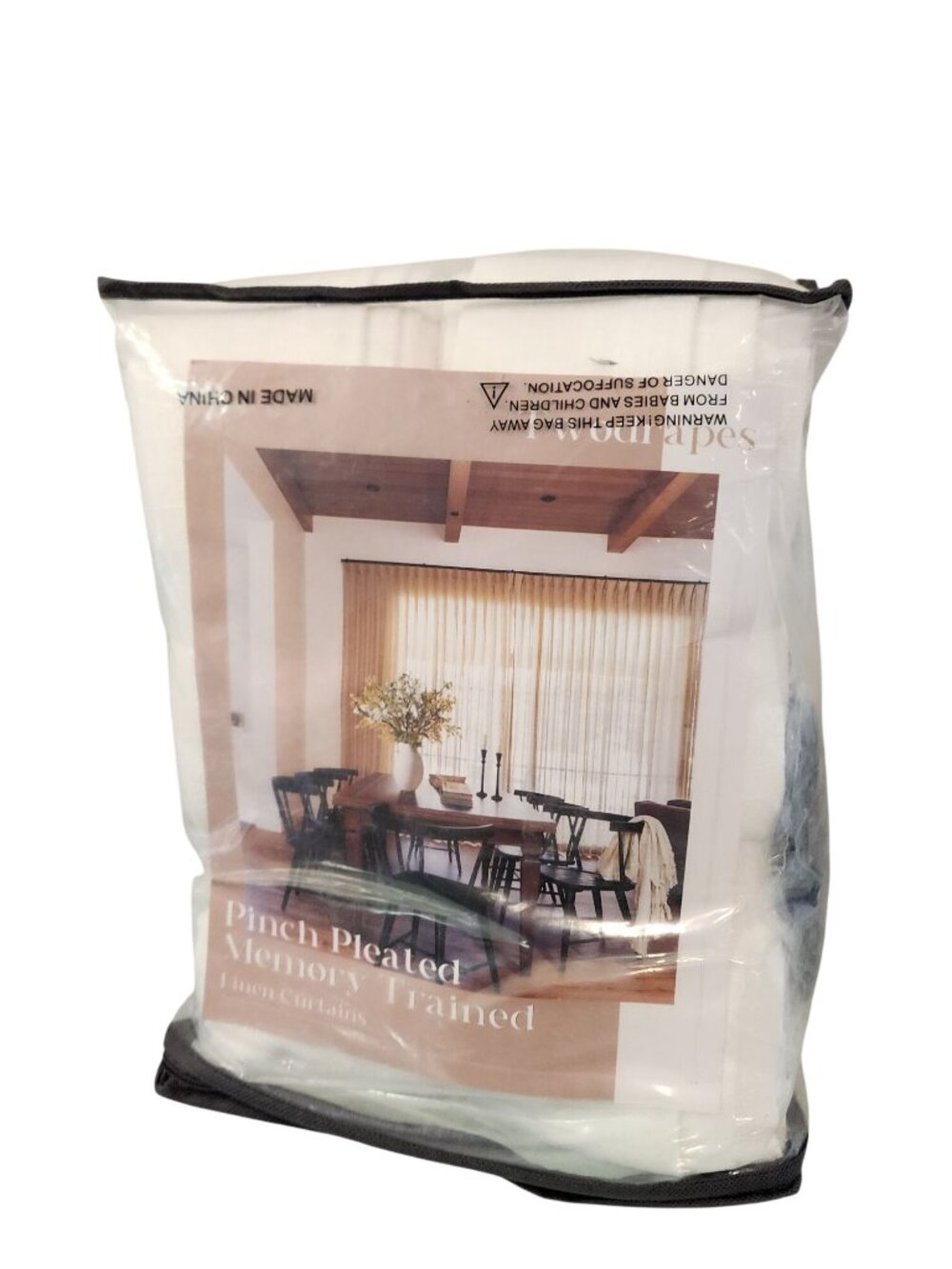 Pinch Pleated Memory Trained 100% Linen Drapes 41 x 84 set of 2 drapes